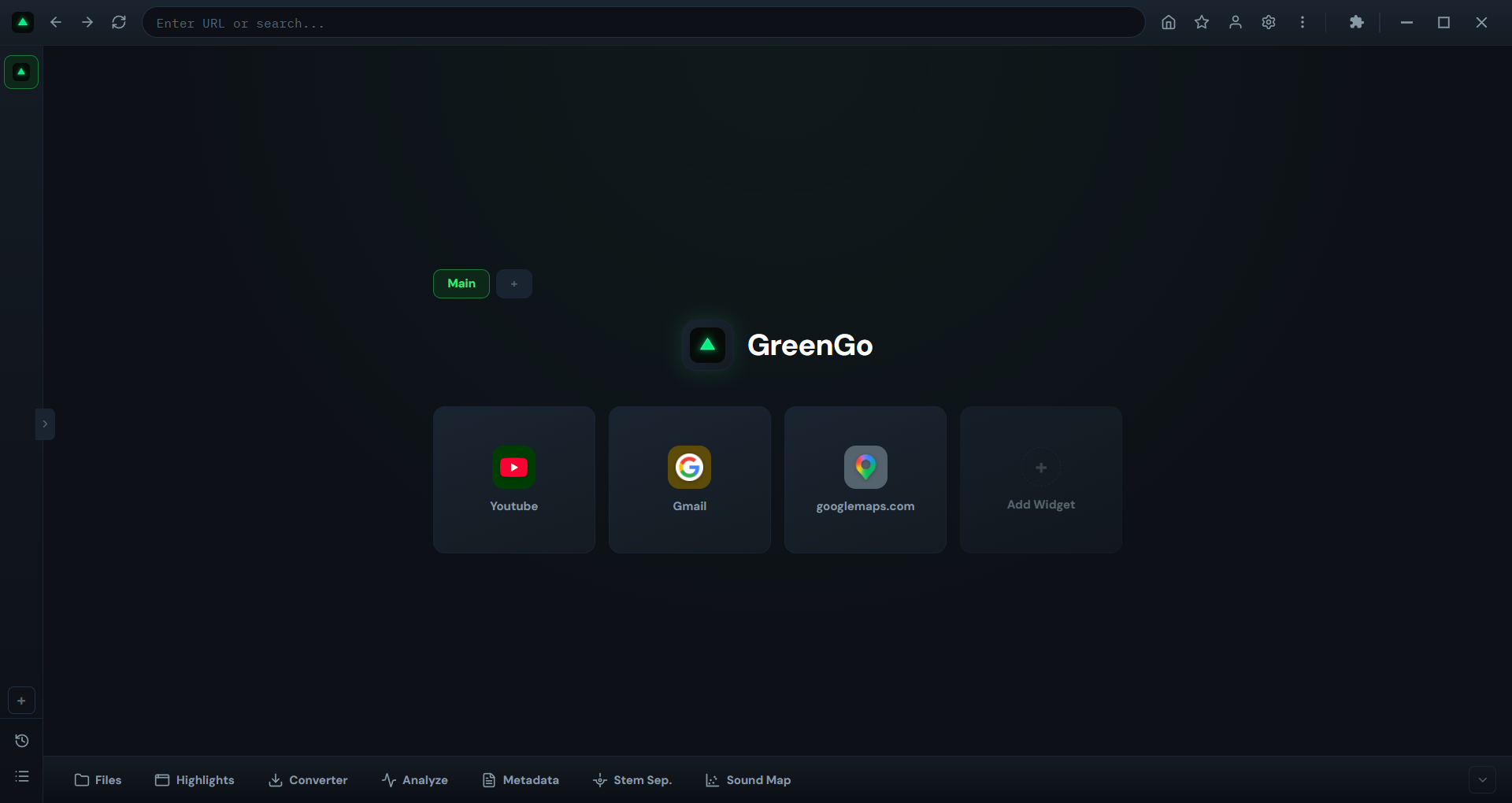 GreenGo Browser Interface